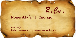 Rosenthál Csongor névjegykártya