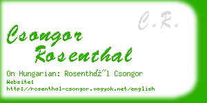 csongor rosenthal business card